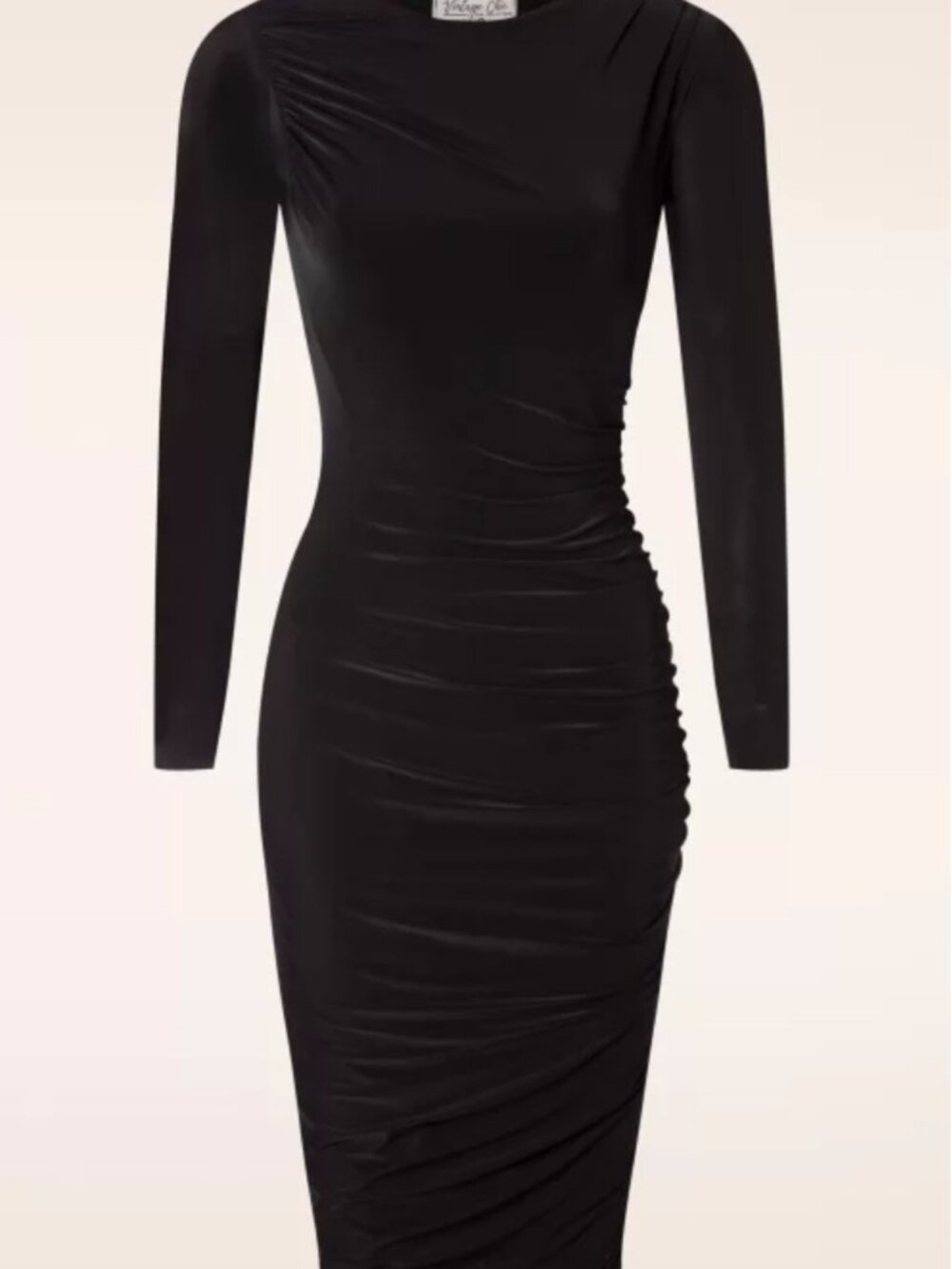 Vintage Chic Black Wiggle Dress Size 16UK